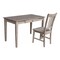 International Concepts Desk with Drawer, Basic Size And Chair 26 in D X 26 H, 30 W X Hardwood, Washed Gray Taupe K09-OF-41-C10 - alternate 4